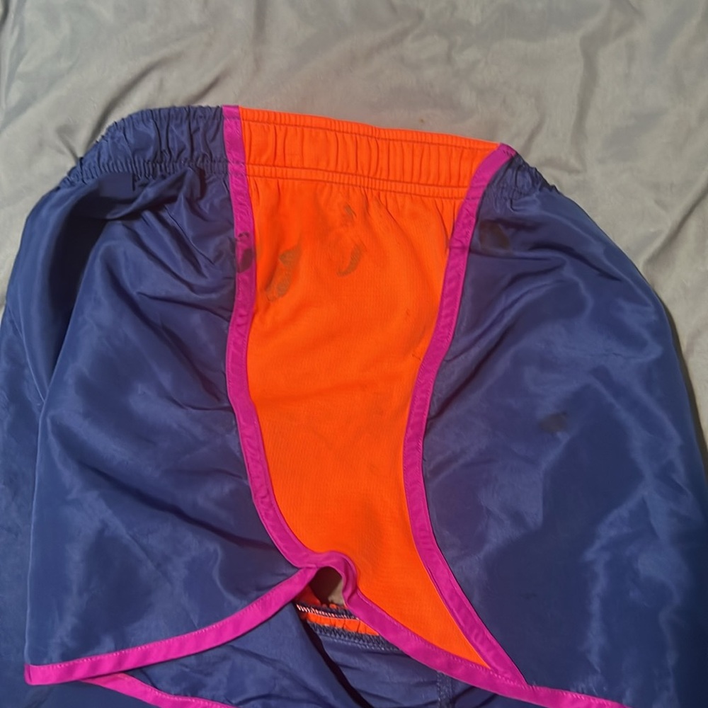 Women's Navy and Orange Athletic Shorts - Picture 4 of 4